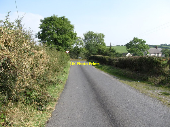 Photo 6"x4" Drumlougher Road approaching the T-junction with Kiltybane Road Cullyhanna c2014