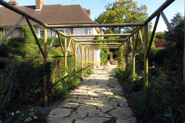 Photo 6"x4" Garden path at Nuffield Place Huntercombe End c2014