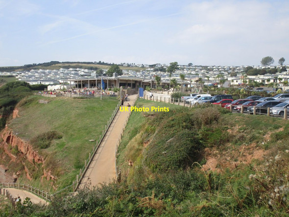 Photo 6"x4" Beach access and Devon Cliffs Holiday Park Littleham\/SY0281 c2014