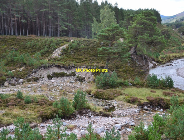 Photo 6"x4" Steps on the path at Allt Garbhlach Carnachuin c2014