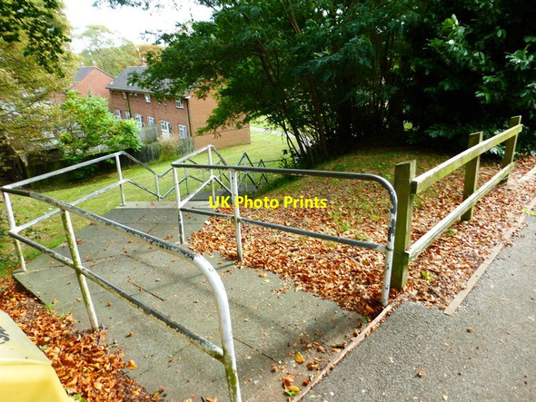 Photo 6"x4" Steps leading down from Gun Hill Aldershot c2014