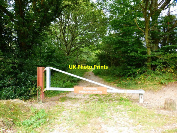 Photo 6"x4" Start of track from parking area on MoD ground Church Crookham c2014