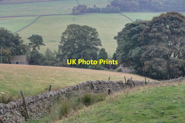 Photo 6"x4" Dry Stone Wall Above Banktop Wildboarclough c2014