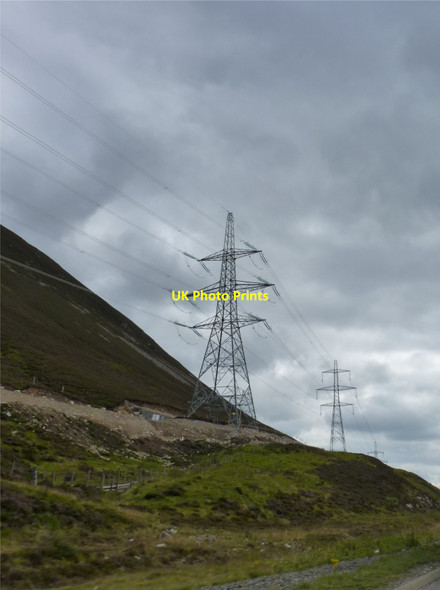 Photo 6"x4" High pylons Allt an Tuirc\/NN6277 c2014