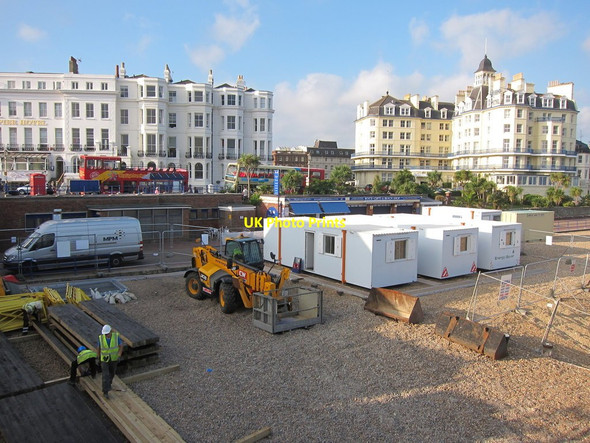 Photo 6"x4" Contractor Cabins for Eastbourne Pier repairs Eastbourne\/TQ5900 c2014