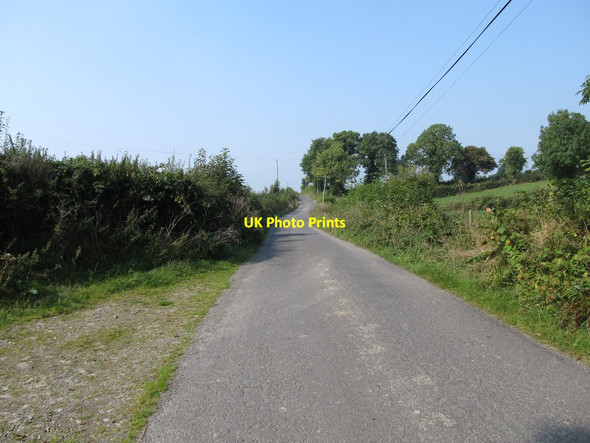 Photo 6"x4" Road westwards towards Tullyraghan Cross Roads Drumakill c2014