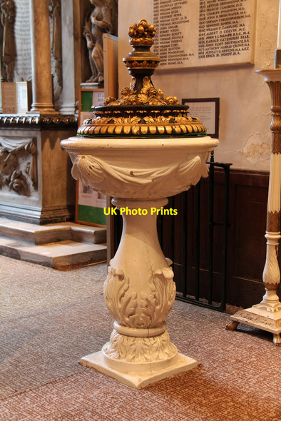 Photo 6"x4" St Luke, Charlton - Font Greenwich\/TQ3977 c2014