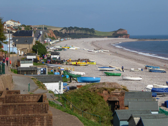 Photo 6"x4" Beach,  Budleigh Salterton, Devon Budleigh Salterton c2014
