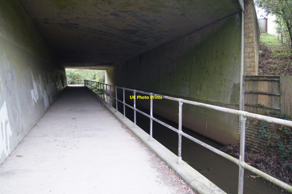 Photo 6"x4" Cove Brook passing under the M3 Frimley c2014