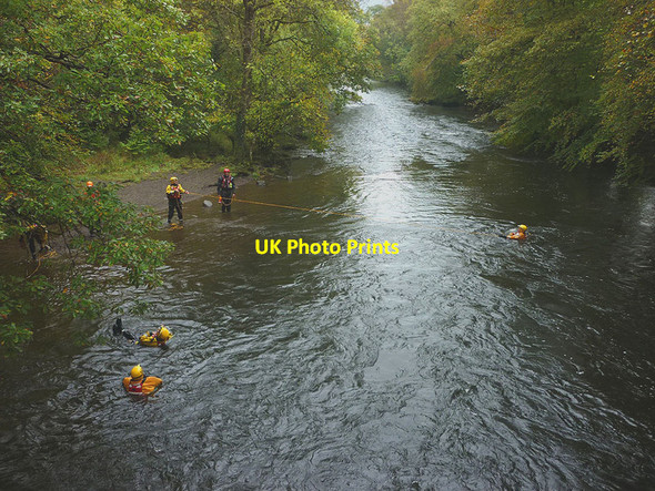 Photo 6"x4" Rescue practice in the River Brathay Ambleside c2014