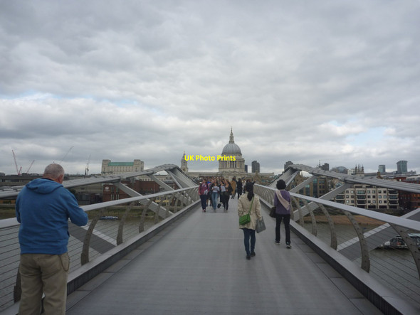 Photo 6"x4" London Cityscape : On The Millennium Bridge London c2014