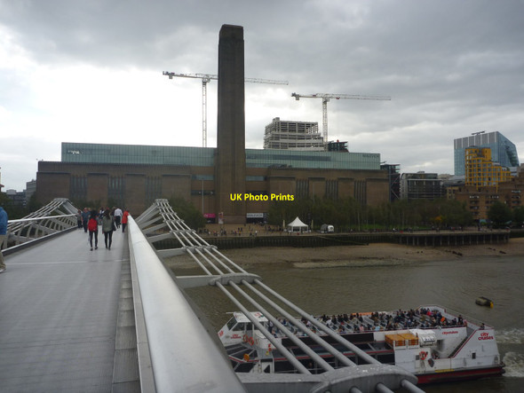 Photo 6"x4" London Cityscape : The Millennium Bridge And Tate Modern London c2014