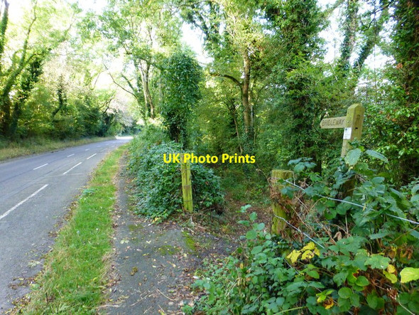 Photo 6"x4" Bridleway junction with minor road Clanfield\/SU7016 c2014