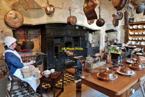 Photo 6"x4" Victorian Kitchen display at Lulworth Castle East Lulworth c2014
