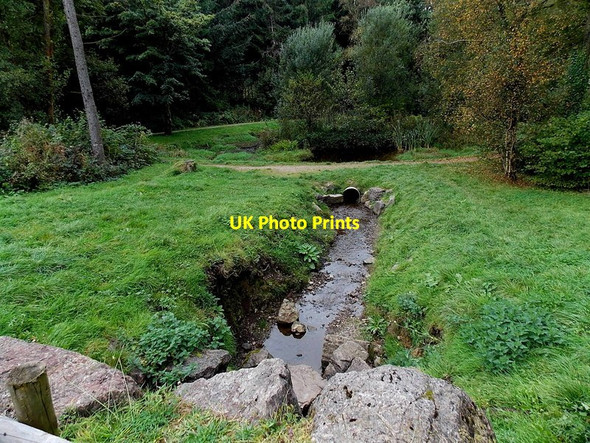 Photo 6"x4" Nant Gwaunybara flows into a small pool in  Coed Parc-y-Van Caerphilly\/Caerffil c2014