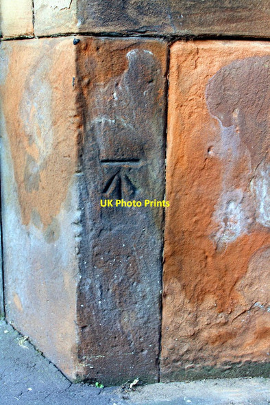 Photo 6"x4" Benchmark on #11 Whitworth Street Manchester c2014
