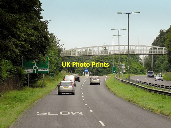 Photo 6"x4" Footbridge over Basingstoke Northern Ring Road Basingstoke c2014