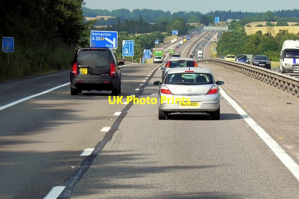 Photo 6"x4" Northbound M3 at Junction 8 North Waltham c2014