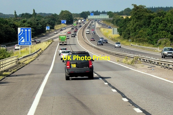 Photo 6"x4" Northbound M3, Entry Sliproad at Junction 8 Dummer c2014