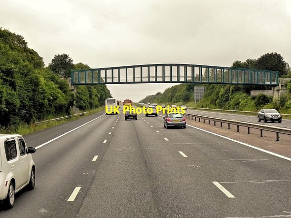 Photo 6"x4" Footbridge over M3 Southbound Basingstoke c2014