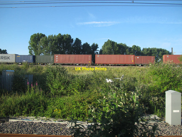 Photo 6"x4" Container train at Nuneaton Nuneaton c2014