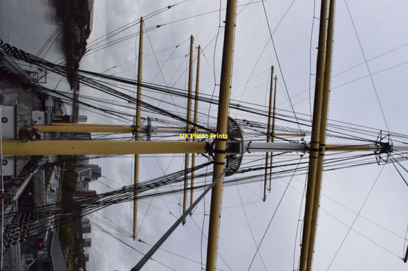 Photo 6"x4" Masts and rigging on Glenlee Govan c2014