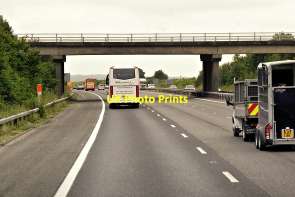 Photo 6"x4" Westbound M3, Bridge at Junction 7 (A30) Dummer c2014
