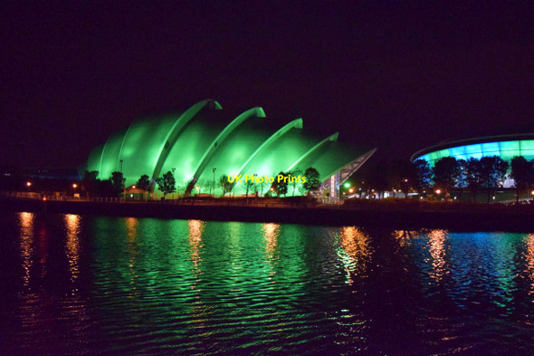 Photo 6"x4" Clyde Auditorium at night Yorkhill c2014