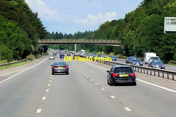 Photo 6"x4" Northbound M3 near Junction 7 Hatch Warren c2014
