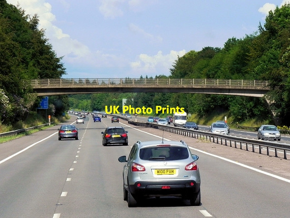 Photo 6"x4" Footbridge over M3 Hatch Warren c2014