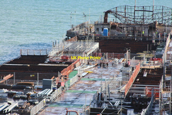 Photo 6"x4" Hastings Pier repair works Hastings\/TQ8110 c2014
