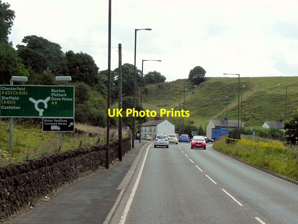 Photo 6"x4" Barmoor Clough, A6 approaching A623 Roundabout Blackbrook\/SK0780 c2014