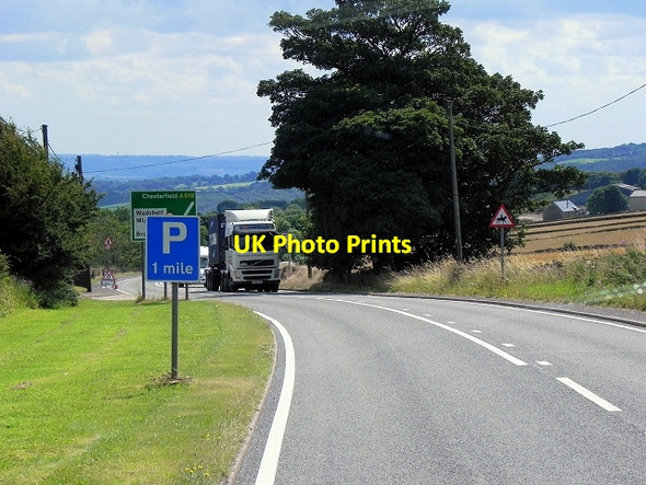 Photo 6"x4" Baslow Road, A619, near Wadshelf Wigley\/SK3171 c2014