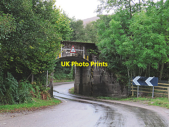 Photo 6"x4" West Highland railway bridge over the A861 Kinlocheil c2014