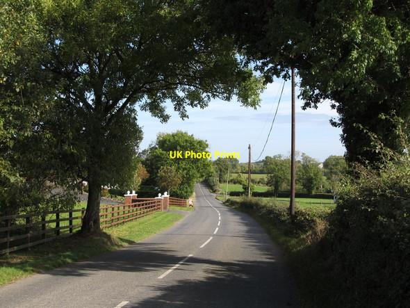 Photo 6"x4" Loughinisland Road approaching the junction with Woodgrange Road Annacloy c2014