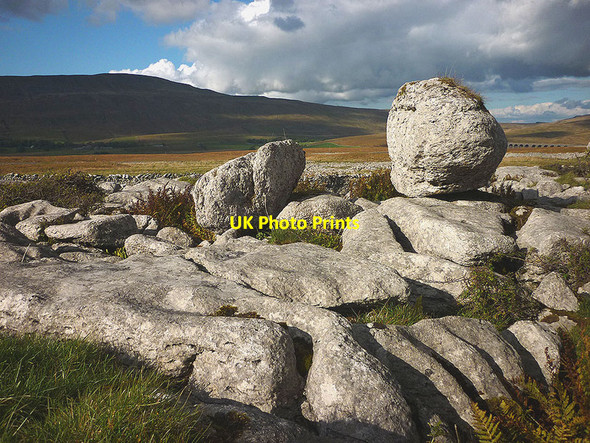 Photo 6"x4" Boulders and pavement, Sleights Pasture Rocks Chapel-le-Dale c2014
