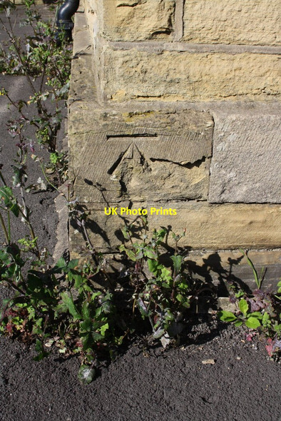 Photo 6"x4" Benchmark on Wycliffe CE Primary School Shipley\/SE1437 c2014