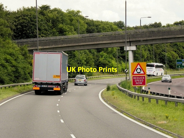 Photo 6"x4" Footbridge over the A617 near Heath Owlcotes c2014