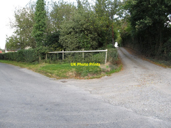 Photo 6"x4" Farm access road joining Woodgrange Road north of Hollymount Chapel of Ease Annadorn c2014