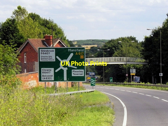Photo 6"x4" A617 Approaching Pleasley New Houghton\/SK4965 c2014
