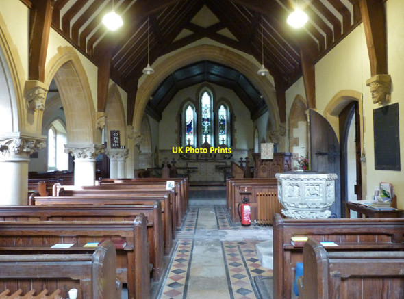 Photo 6"x4" The Nave and Chancel, St Mary's church, Turnworth, Dorset Hedge End\/ST8206 c2014