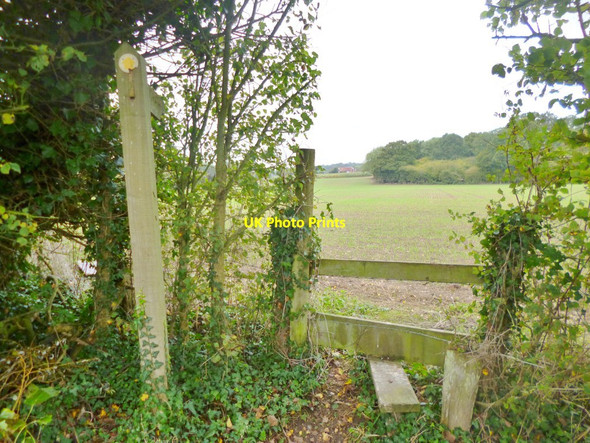 Photo 6"x4" Outwick, stile & signpost Flood Street c2014