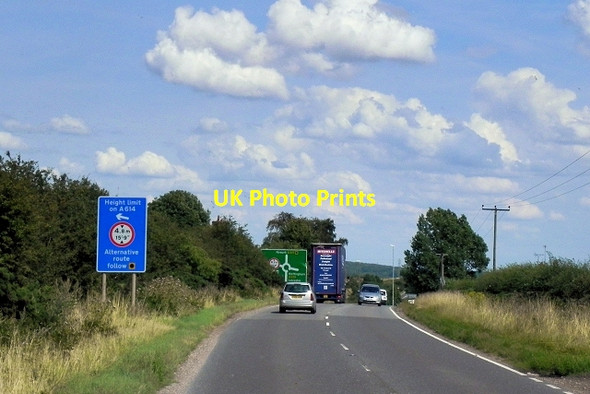 Photo 6"x4" Kirklington Road (A617) Eastbound White Post\/SK6257 c2014