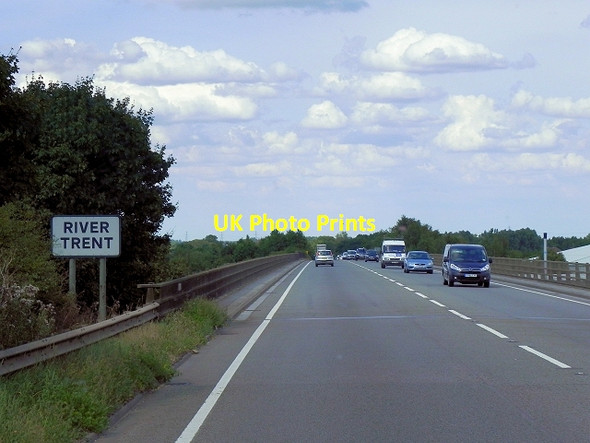Photo 6"x4" A46 Crossing River Trent near Newark Newark-on-Trent c2014