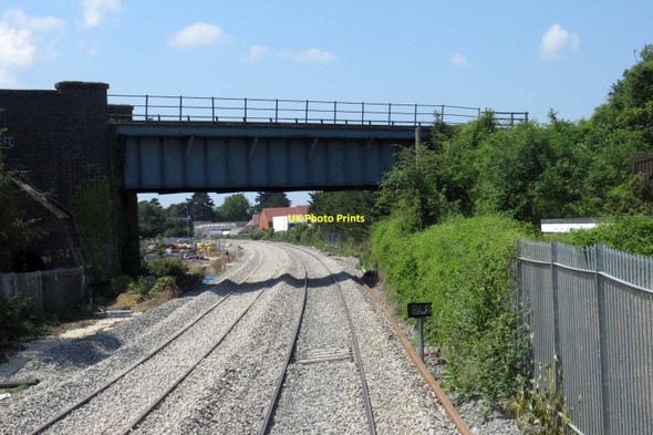 Photo 6"x4" Railway bridge over the line Bicester c2014