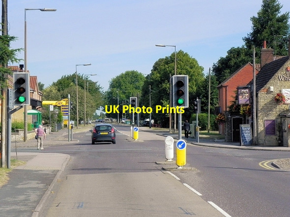 Photo 6"x4" Waddington, Traffic Lights on Grantham Road Waddington\/SK9864 c2014
