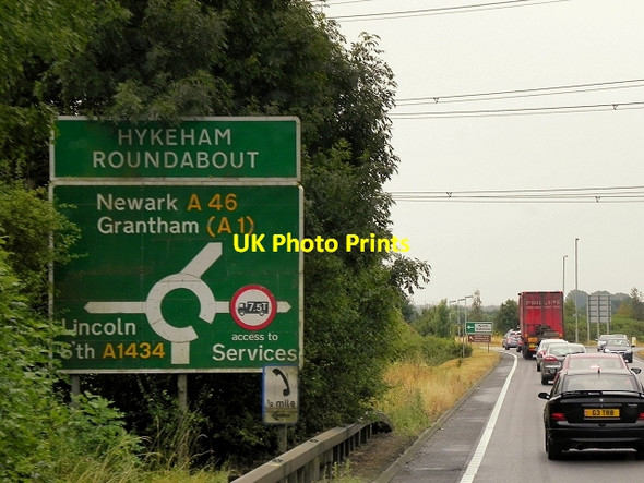 Photo 6"x4" Southbound A46 Thorpe on the Hill\/SK9065 c2014