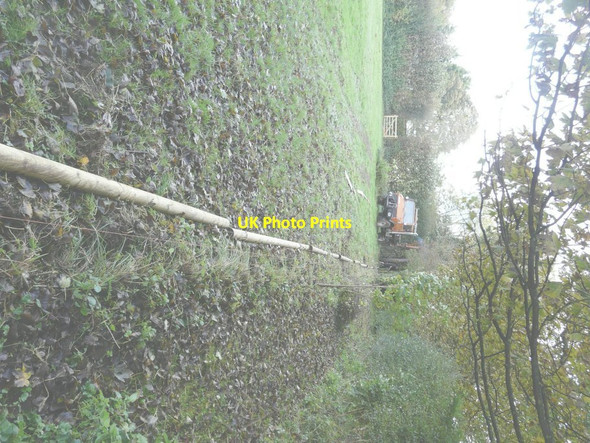 Photo 6"x4" Alignment of a new boundary fence Ridge Row c2014