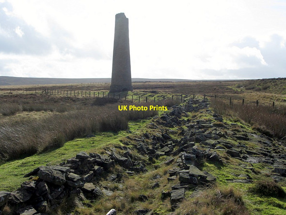 Photo 6"x4" Collapsed flue & chimney east of Sikehead Dam Ramshaw\/NY9547 c2014