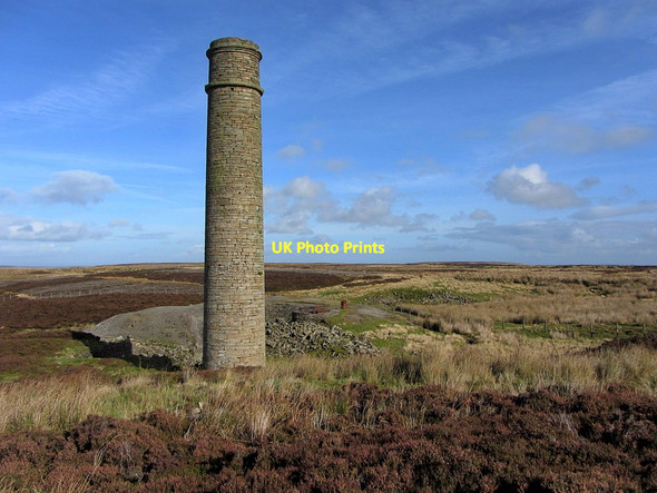 Photo 6"x4" Chimney, Sikehead Lead Mine Ramshaw\/NY9547 c2014